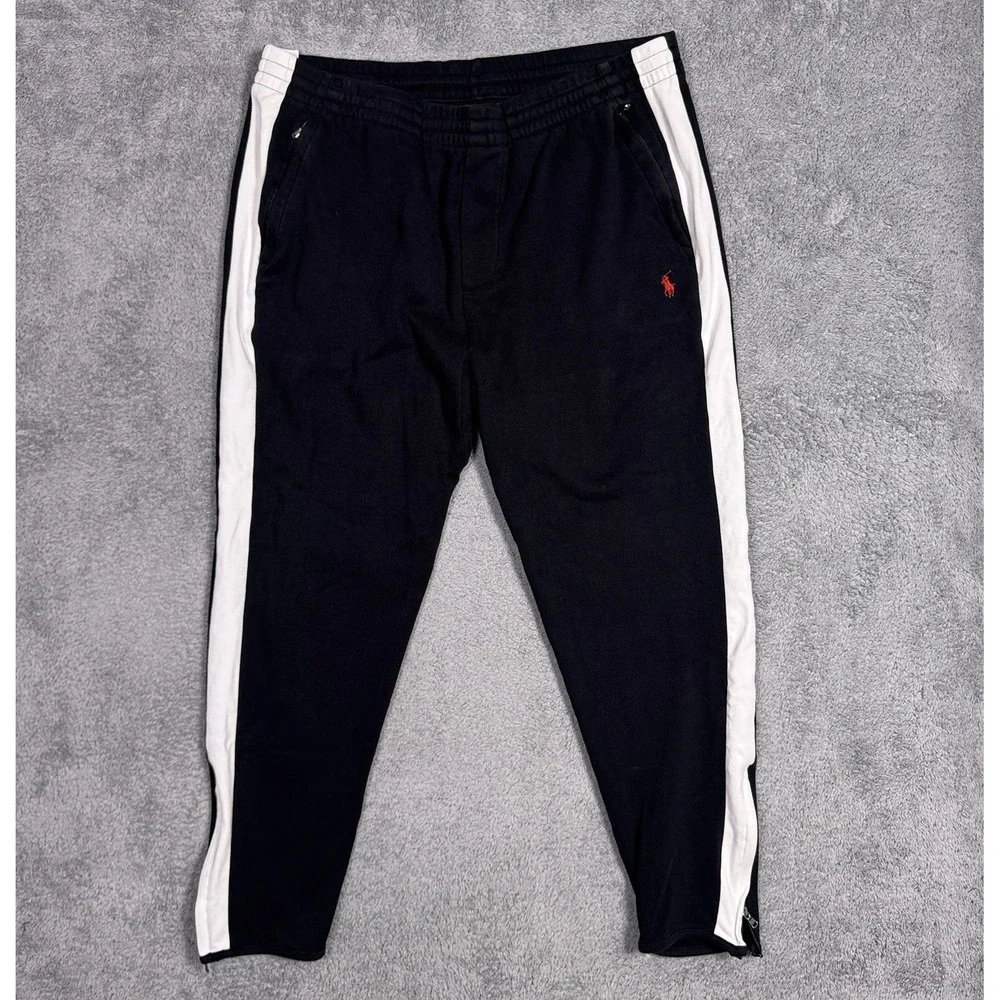 Ralph Lauren Sweatpants Mens XL Track Pants Joggers Knit Tech Stripe Polo